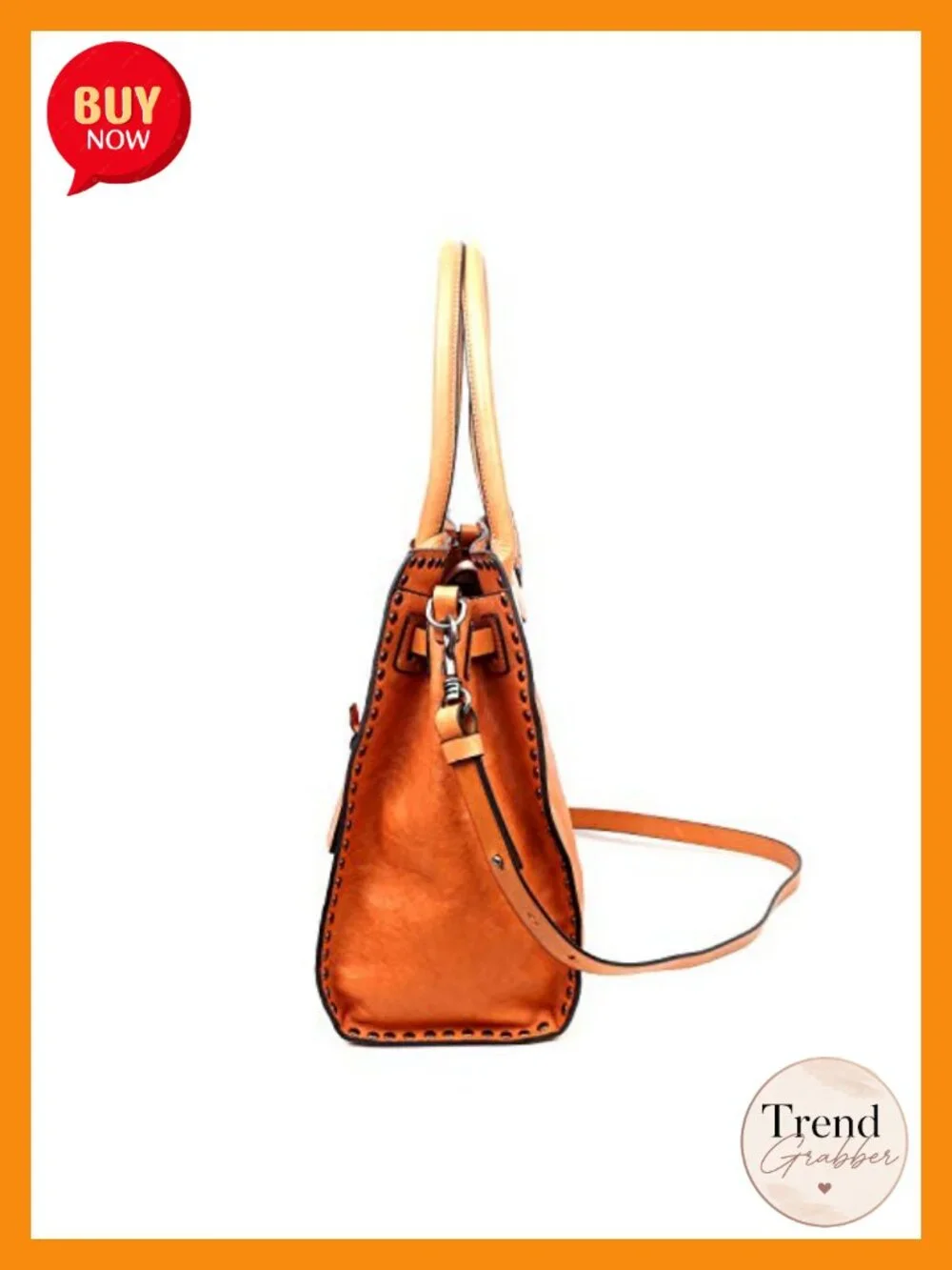 Vintage Western Satchel Bag Genuine Leather Retro Tote Shoulder Strap